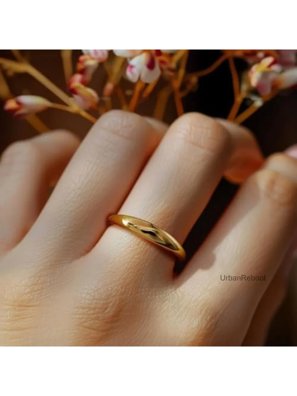 14K Gold Plated Non Tarnish Chunky Vintage Ring for Women